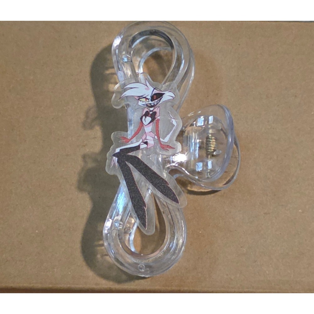 Angel Dust Hair Claw Clip Hazbin Hotel Fan Made New - Picture 8 of 11